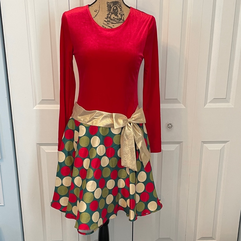 Bonnie Jean Girls red with polka dots dress